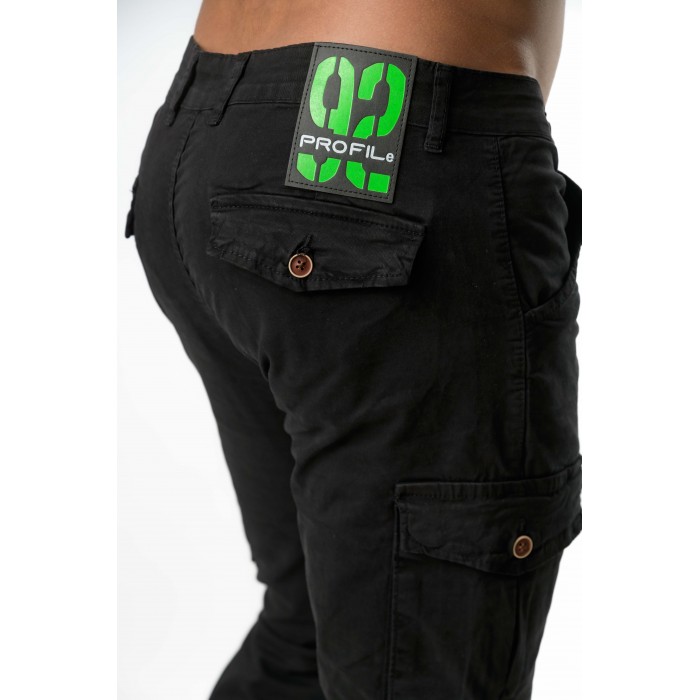 Παντελόνι Cargo Λάστιχο Profil 380 Black Cargo Pants