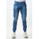 Παντελόνι Jean Cargo Λάστιχο Profil 820 Middle Blue Jeans