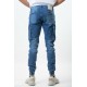 Παντελόνι Jean Cargo Λάστιχο Profil 820 Middle Blue Jeans