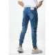 Παντελόνι Jean Cargo Λάστιχο Profil 820 Middle Blue Jeans