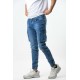 Παντελόνι Jean Cargo Λάστιχο Profil 820 Middle Blue Jeans