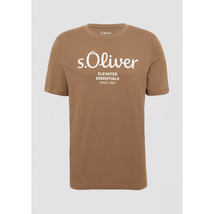 Μπλούζα Basic s.Oliver Logo 2139909 84D1 Sandstone T-Shirt