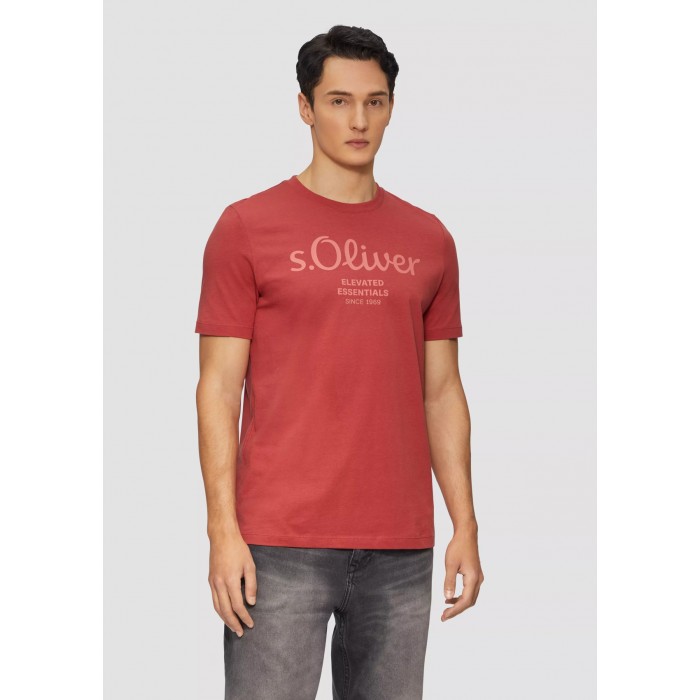 Μπλούζα Basic s.Oliver Logo 2139909 35D1 Red T-Shirt