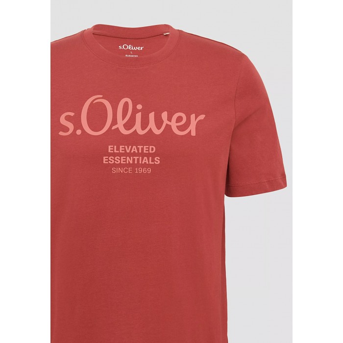 Μπλούζα Basic s.Oliver Logo 2139909 35D1 Red T-Shirt