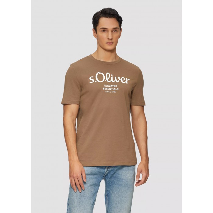 Μπλούζα Basic s.Oliver Logo 2139909 84D1 Sandstone T-Shirt