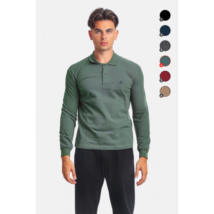 Πόλο Μακρυμάνικο Paco 2481834-04 Green Polo