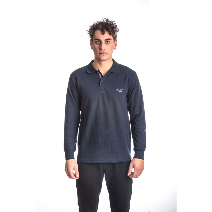 Πόλο Μακρυμάνικο Basic Paco 2481841-02 Navy Polo