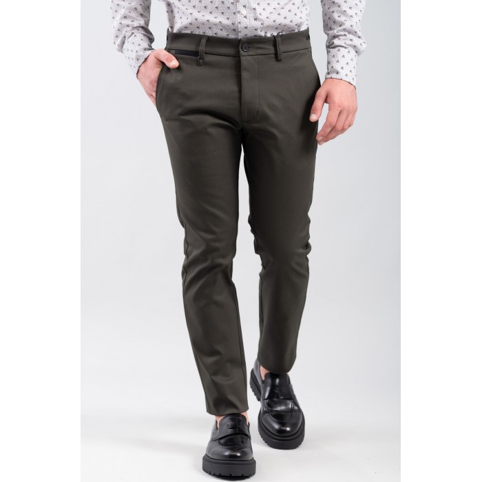 Παντελόνι Vittorio 500-2425-COMO Olive-Black Chinos