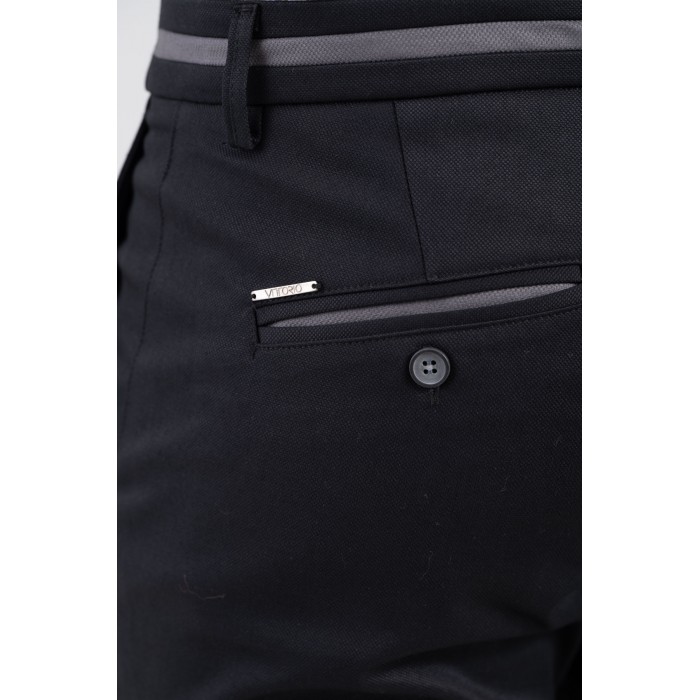 Παντελόνι Vittorio 500-2425-COMO Black Chinos