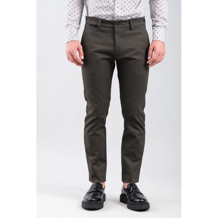 Παντελόνι Vittorio 500-2425-COMO Olive-Black Chinos