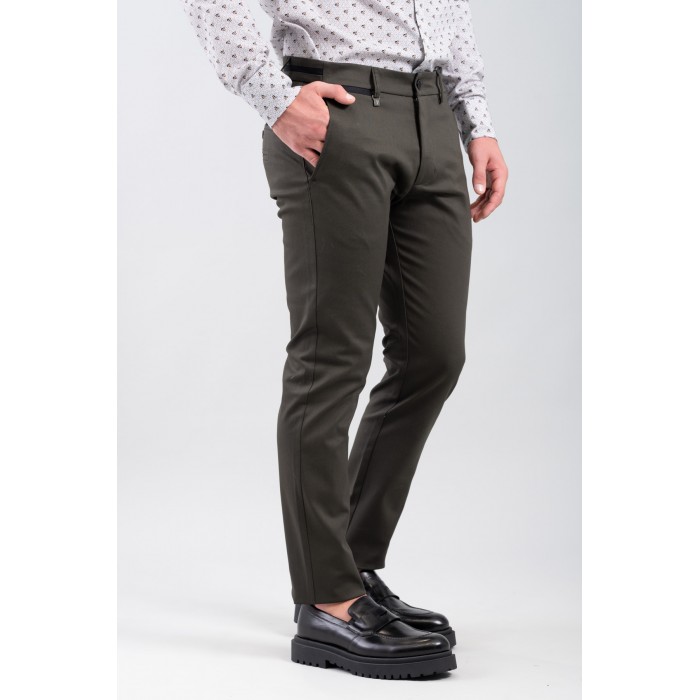 Παντελόνι Vittorio 500-2425-COMO Olive-Black Chinos