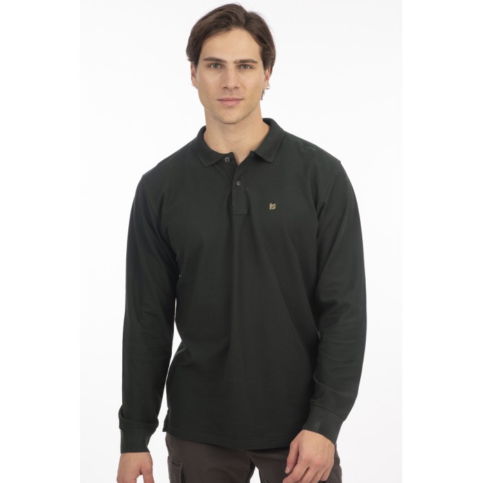 Πόλο Μακρυμάνικο Rebase 242-RPS-3000 Forest Green Polo