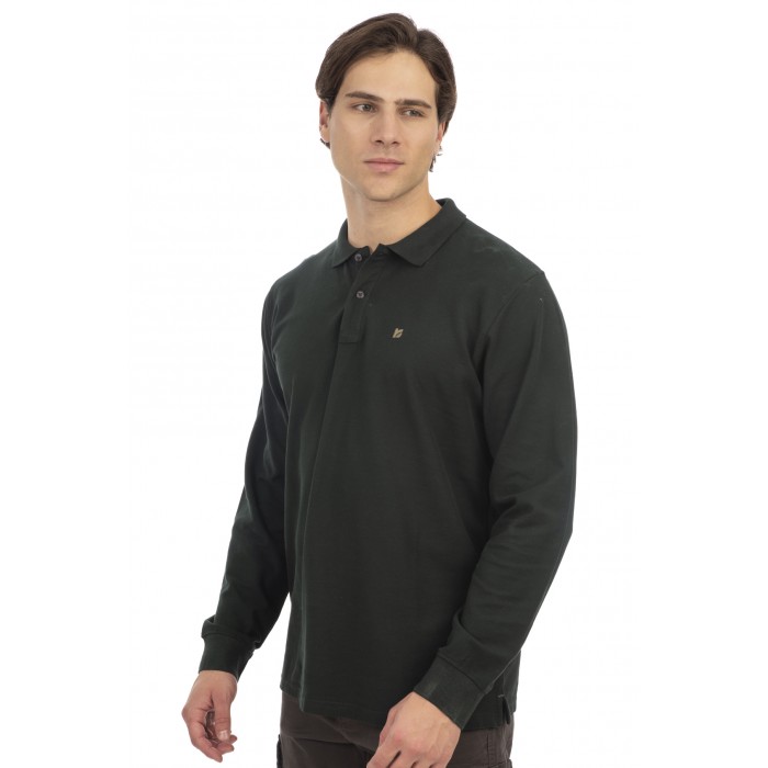 Πόλο Μακρυμάνικο Rebase 242-RPS-3000 Forest Green Polo