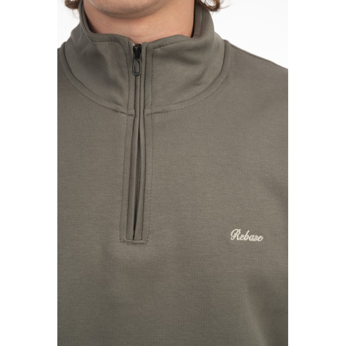 Φούτερ Half Zip Rebase 242-RTOP-1024 Green Φούτερ