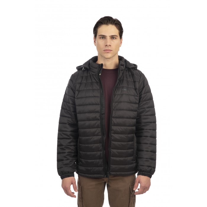 Μπουφάν Puffer Rebase 242-RJK-2000 Black Χειμερινά  Μπουφάν