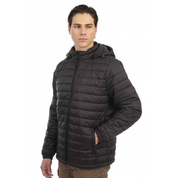 Μπουφάν Puffer Rebase 242-RJK-2000 Black Χειμερινά  Μπουφάν