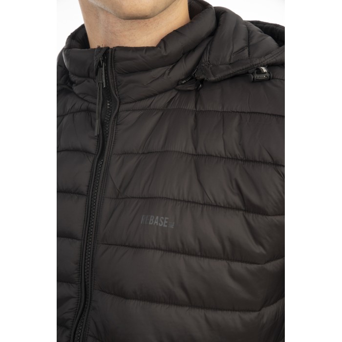 Μπουφάν Puffer Rebase 242-RJK-2000 Black Χειμερινά  Μπουφάν