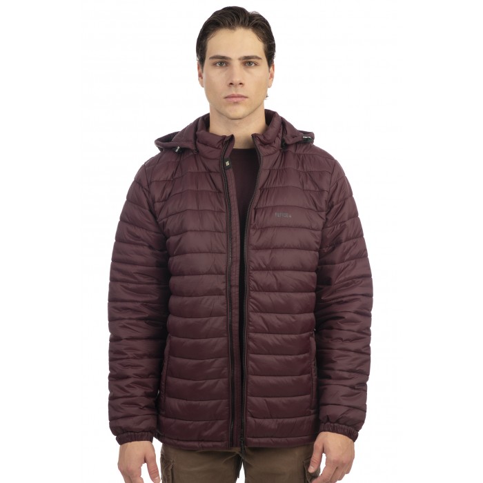 Μπουφάν Puffer Rebase 242-RJK-2000 Aubergine Χειμερινά  Μπουφάν