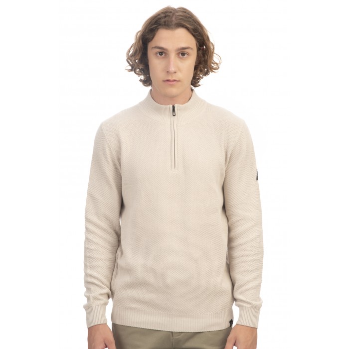 Πλεκτό Half Zip Rebase 242-RKNIT-8012 Ice Πλεκτά