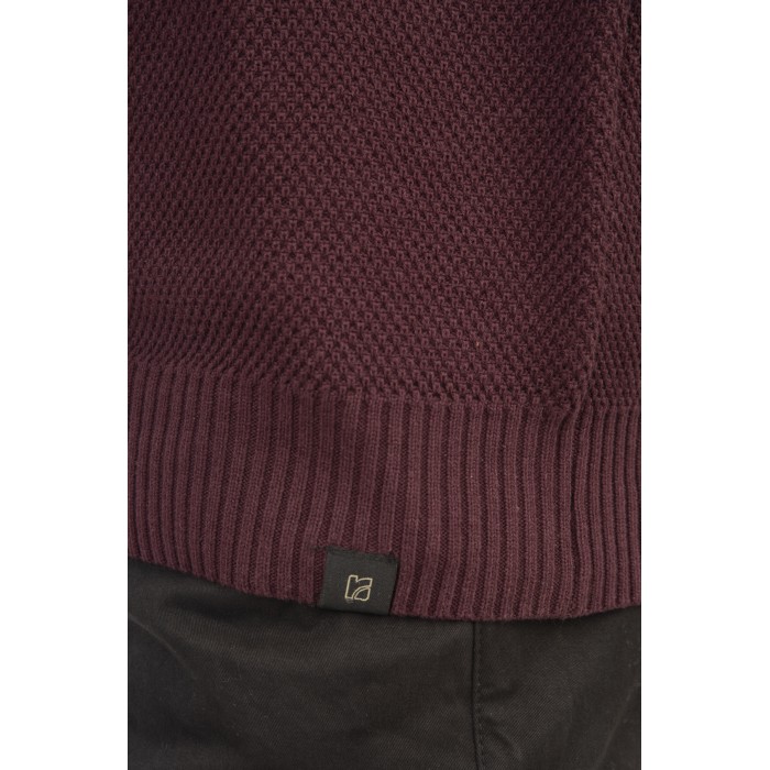 Πλεκτό Half Zip Rebase 242-RKNIT-8012 Aubergine Πλεκτά