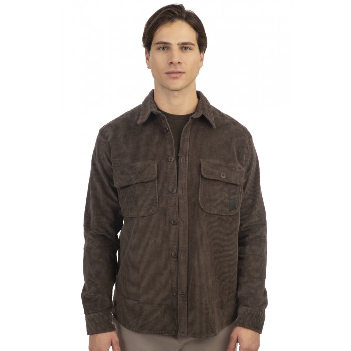 Πουκάμισο Κοτλέ Overshirt Rebase 242-RGS-5003 Grey Ζακέτες