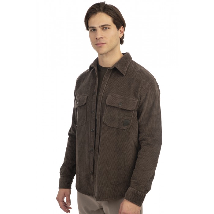 Πουκάμισο Κοτλέ Overshirt Rebase 242-RGS-5003 Grey Ζακέτες