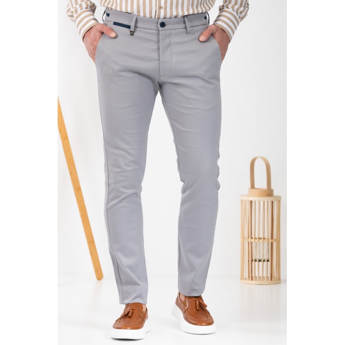 Παντελόνι Vittorio 500-24-COMO Grey Chinos