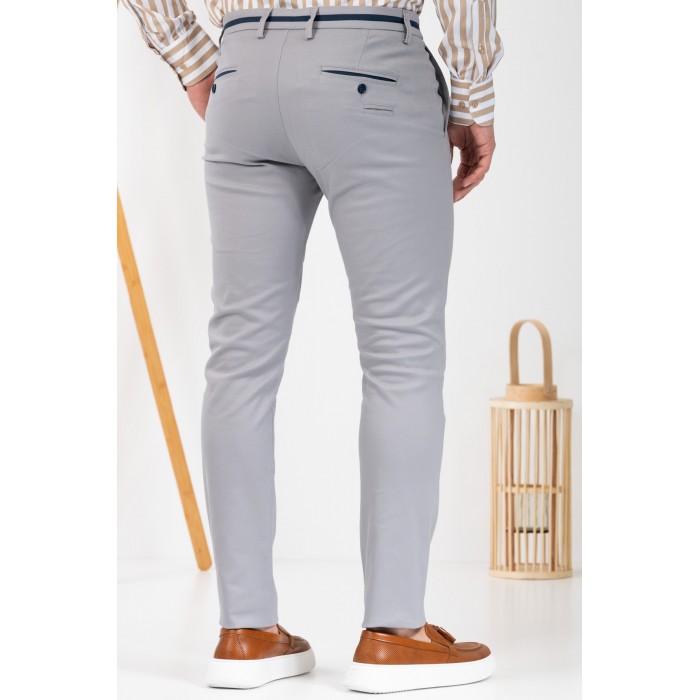 Παντελόνι Vittorio 500-24-COMO Grey Chinos