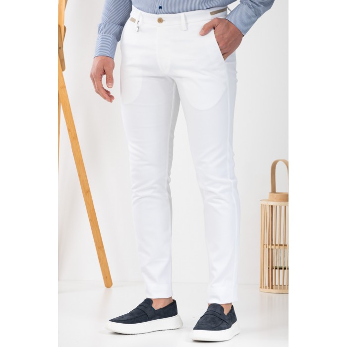 Παντελόνι Vittorio 500-24-COMO White Chinos