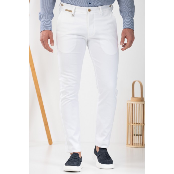 Παντελόνι Vittorio 500-24-COMO White Chinos