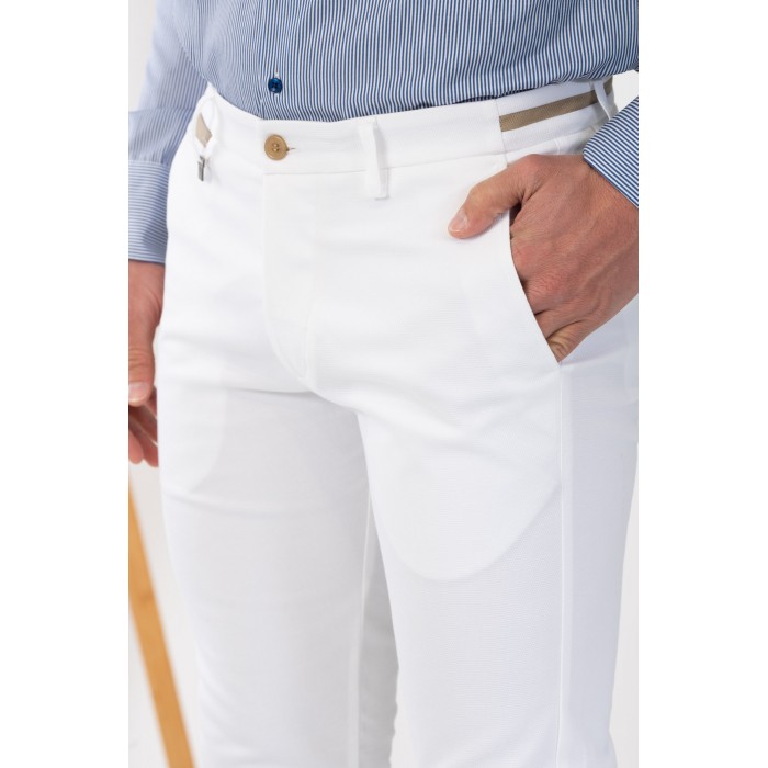 Παντελόνι Vittorio 500-24-COMO White Chinos