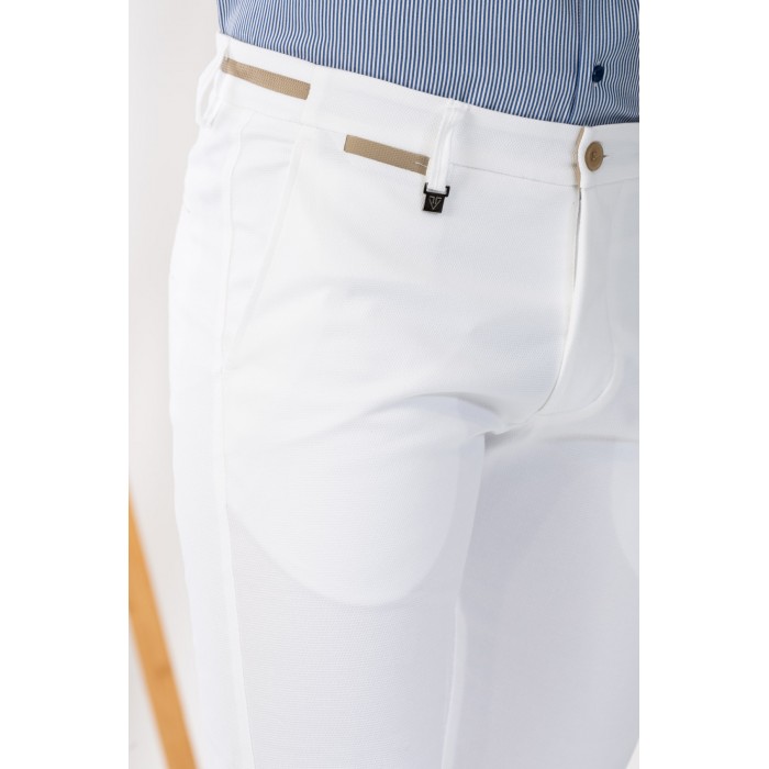 Παντελόνι Vittorio 500-24-COMO White Chinos