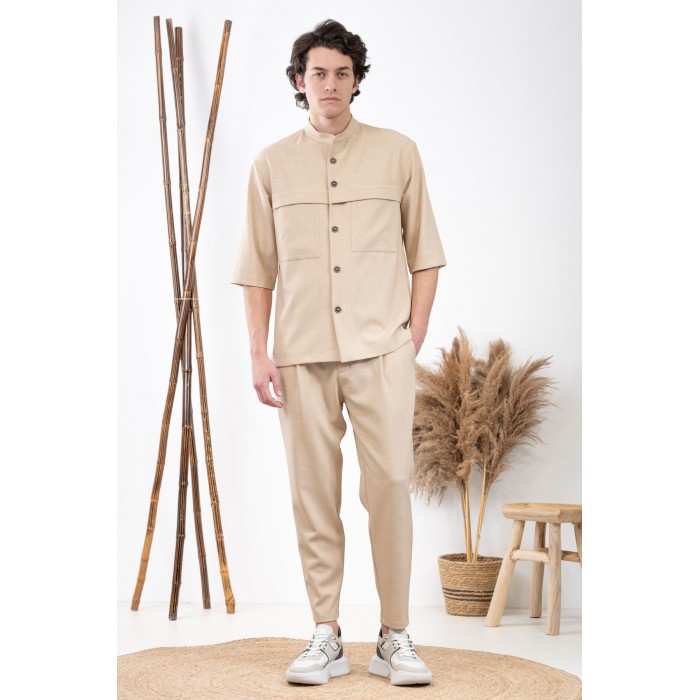 Σακάκι Overshirt Vittorio 300-24-MONTERI Beige Σακάκι-Κοστούμι 