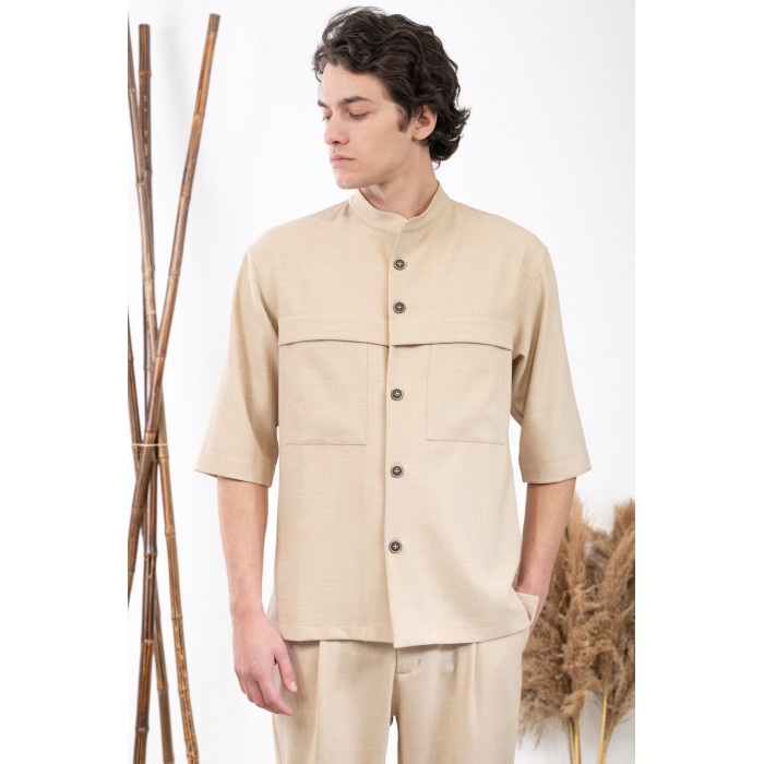 Σακάκι Overshirt Vittorio 300-24-MONTERI Beige Σακάκι-Κοστούμι 