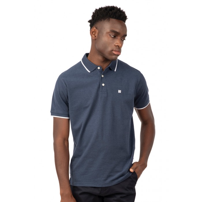 Πόλο Rebase 241-RPS-302 Indigo Melange Polo